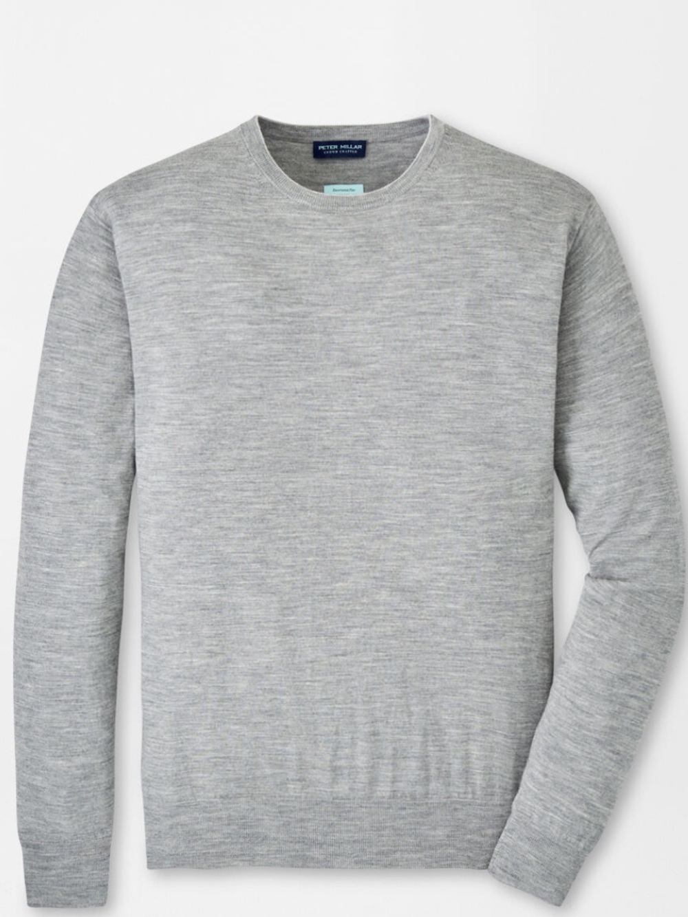 Peter Millar Gray Crewneck Merino Sweater